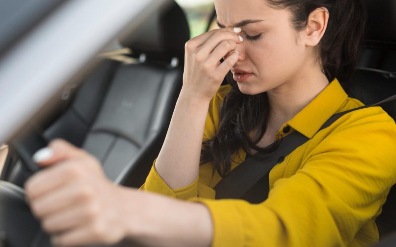 Women worried due to car suddenly smells like a garbage